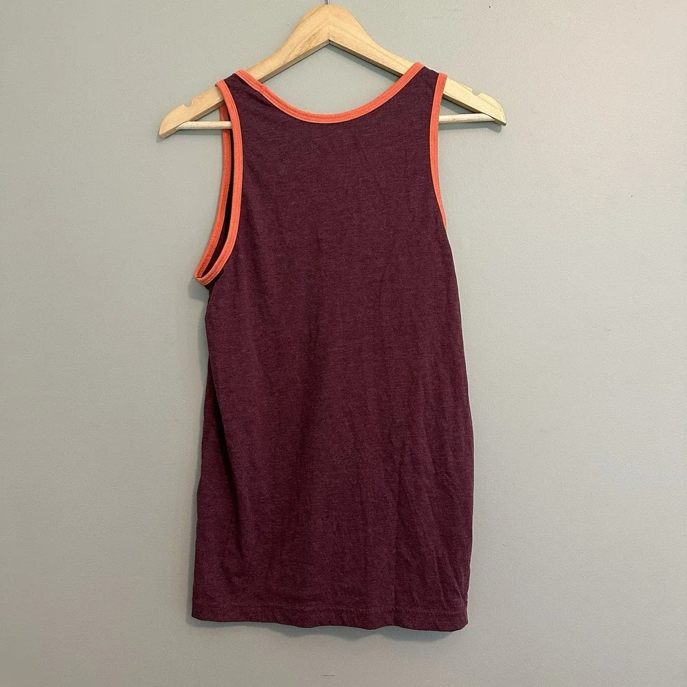 Russell Athletic Virginia Tech Hokies Mens Small‎ Maroon Orange Tank Top Graphic